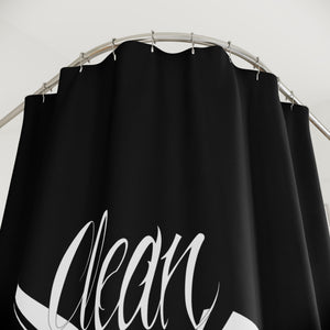 Check Clean Cash Elegant Clean Wash Shower Curtain, Modern Bathroom Decor, Minimalist Design, Gift for New Home, Bathroom Makeover