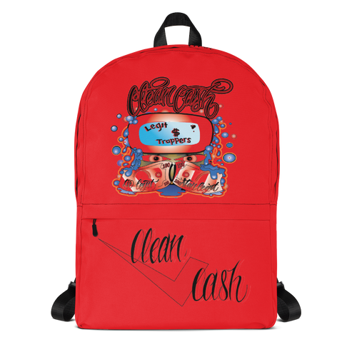 Legit Trappers Check Clean Cash Go Legit Stay Legit book bag