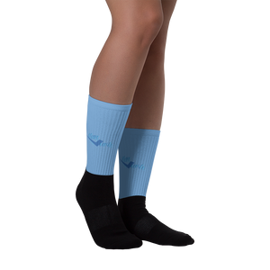 Check clean cash Sky blue Socks