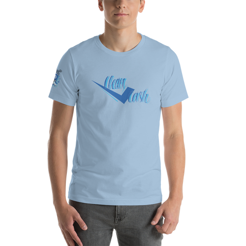 Sky blue Legit Trappers Check Clean Cash  Short-Sleeve Unisex T-Shirt