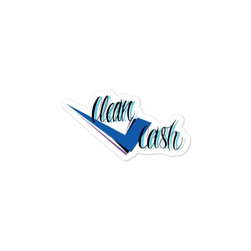 Check Clean Cash Bubble-Free Stickers